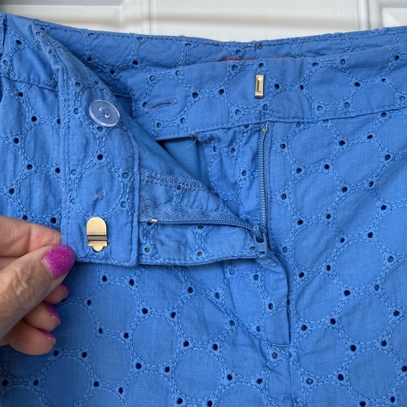 •Izod• Cornflower Blue Eyelet Shorts - Size 10 - Picture 4 of 9